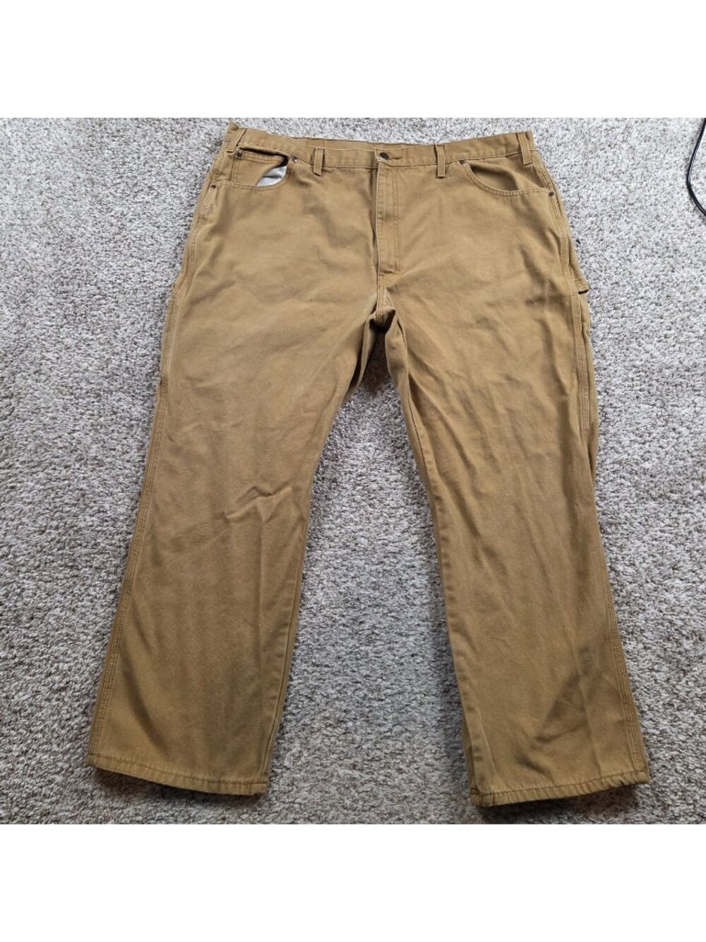 Dickies Jeans Mens 44x30 Brown Carpenter Denim Utility Workwear